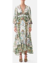 CAMILLA - Long Button Front Dress Art For The Empress - Lyst