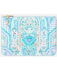 CAMILLA - Small Canvas Clutch Midsummer Mosaics - Lyst