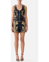 CAMILLA - High Waist Short With Button Detail Taurus Rising - Lyst
