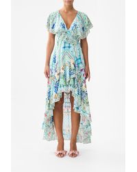 CAMILLA - Frill Sleeve Long Dress Sunrise - Lyst