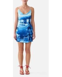 CAMILLA - Drape Jersey Mini Dress Sweet Sacré Bleu - Lyst