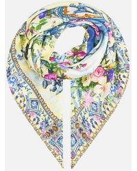 CAMILLA - Large Crystalled Silk Square Scarf Chinoiserie Child - Lyst