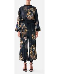 CAMILLA - Relaxed Track Pant With Ribbed Hem Night Garden - Lyst