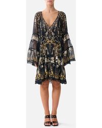 CAMILLA - A-Line Gathered Panel Dress Flamenco Folklore - Lyst