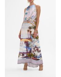 CAMILLA - Low Back Long Dress With Neck Hardware Call Me - Lyst