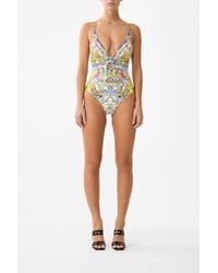 CAMILLA - High Tri One Piece With Eyelet Tie Front Trim España Nirvana - Lyst