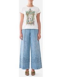 CAMILLA - Slim Fit Round Neck T-Shirt Art For The Empress - Lyst