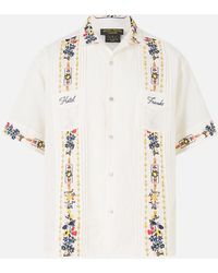 CAMILLA - Embroidered Short Sleeve Pleated Cuban Shirt The Pottery Parlour - Lyst