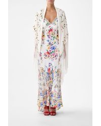 CAMILLA - Macrame Shawl Solid Cream - Lyst