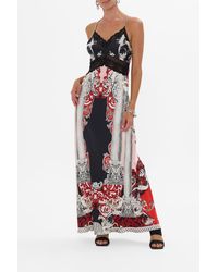 CAMILLA - Lace Splice Bias Long Dress Mark Of Medusa - Lyst