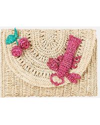 CAMILLA - Raffia Clutch Notes From The Road - Lyst