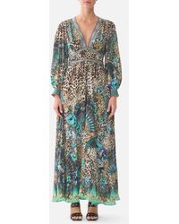 CAMILLA - Button Dress With Shaped Waistband Flamenco Euphoria - Lyst