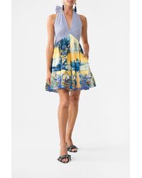 CAMILLA - Ruffle Hem Halter Short Dress Song Of Saint Anthony - Lyst