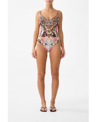 CAMILLA - V Neck Underwire One Piece With Back Closure Daughters Of Duende - Lyst