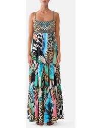 CAMILLA - Long Dress With Jersey Bodice Butterfly Bohemia - Lyst