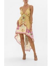 CAMILLA - Strappy High Low Dress With Pockets Aswan Abstract - Lyst