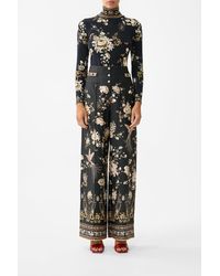 CAMILLA - Tailored Pant With Waist Button Detail Flamenco Folklore - Lyst