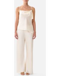 CAMILLA - Asymmetric Draped Top Silk Essentials - Lyst