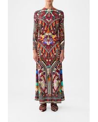 CAMILLA - Gathered Jersey Long Dress Patchwork Alchemy - Lyst