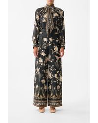 CAMILLA - Detachable Pussy Bow Raglan Blouse Flamenco Folklore - Lyst