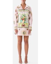 CAMILLA - Shirt Dress With A Line Skirt Painted Prayers - Lyst