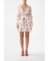 CAMILLA - Short Waistband Dress With Ruffle Sleeve I Left My Heart - Lyst