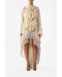 CAMILLA - Ruffle High Low Dress With Long Sleeve East Of Istanbul - Lyst