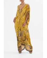 CAMILLA - Long Drape Dress With Zip Front Valley Of The Kings - Lyst