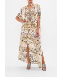 CAMILLA - Slim Fit Kaftan With Split Palazzo Play Date - Lyst