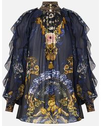 CAMILLA - Relaxed Blouse With Frill Sleeve Detail Notes From The Room - Lyst