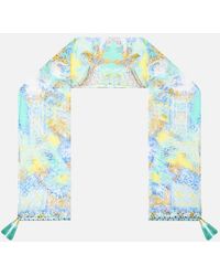 CAMILLA - Long Silk Crinkle Chiffon Scarf Dial Up The Tiles - Lyst