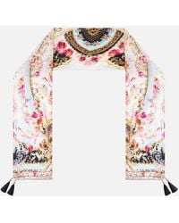 CAMILLA - Long Silk Crinkle Chiffon Scarf Torero Libertine - Lyst