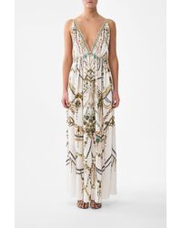 CAMILLA - Open Back Long Cape Dress Chain Gang - Lyst