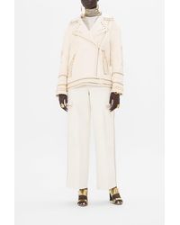 CAMILLA - Oversized Leather Biker Jacket Valley Of The Queens - Lyst