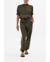 CAMILLA - Oversized Cropped Tee With Silk Details Defy Gravity - Lyst