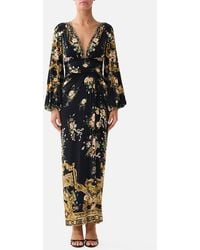 CAMILLA - Waisted Draped Jersey Dress Versailles Or Die - Lyst