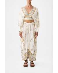 CAMILLA - Panelled Harem Pant With Tie Waist Ottoman Dynasty - Lyst