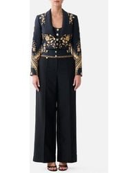 CAMILLA - Tailored Pant With Waist Button Detail Taurus Rising - Lyst
