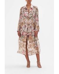 CAMILLA - Long Button Front Coat Bambino Bliss - Lyst