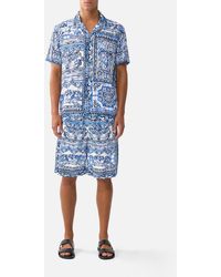 CAMILLA - Baggy Long Walk Short With Elastic Waist A Tiled Wonderland - Lyst