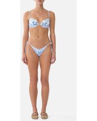 CAMILLA - Continuous Underwire Moulded Cup Bikini Top Ceramic Panoramic - Lyst