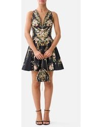 CAMILLA - Drawstring Pouch Bag With Chain Strap Versailles Or Die - Lyst