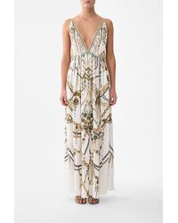 CAMILLA - Open Back Long Cape Dress Chain Gang - Lyst