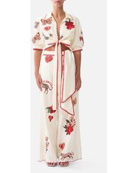 CAMILLA - Cropped Top With Tie Front High Class Hookah - Lyst