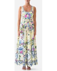 CAMILLA - Jersey Tank Dress With Contrast Skirt Chinoiserie Child - Lyst