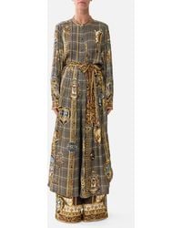 CAMILLA - Midi Shirt Dress With Pintucks Animals - Lyst