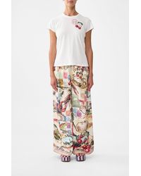 CAMILLA - Slim Fit Round Neck T-Shirt Notes From The Road - Lyst