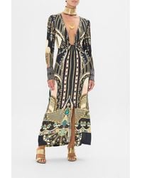 CAMILLA - Long V Neck Twist Front Jersey Dress They Called Her Nefertari - Lyst