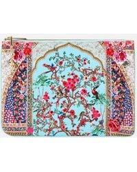 CAMILLA - Small Canvas Clutch Sultans And Queens - Lyst