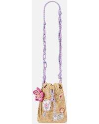 CAMILLA - Raffia Crossbody Hip Bag La Belle Botanique - Lyst